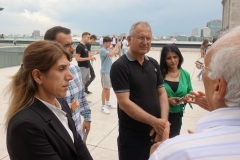 20. Juni 2019: Die Delegation aus Dêrik auf dem Dach des Reichstagsgebäudes