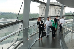 20. Juni 2019: Die Delegation aus Dêrik in der Kuppel des Reichstagsgebäudes